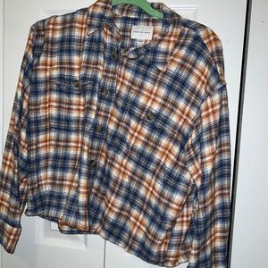 American eagle crop Flannel
